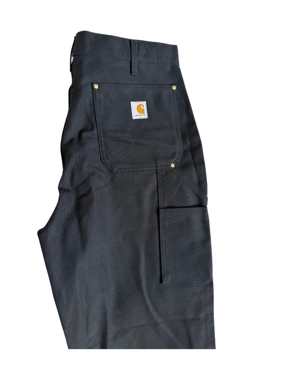 Carhartt B01 Firm Duck Double-Front work pants in black. - Picture 5 of 5